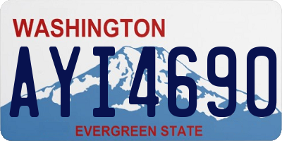 WA license plate AYI4690
