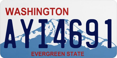 WA license plate AYI4691