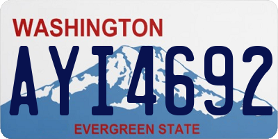 WA license plate AYI4692