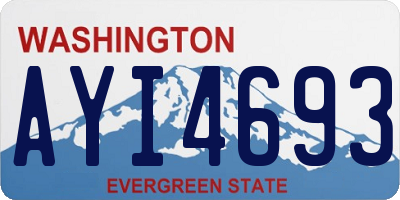 WA license plate AYI4693