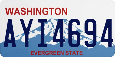 WA license plate AYI4694