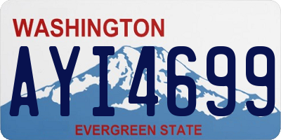 WA license plate AYI4699