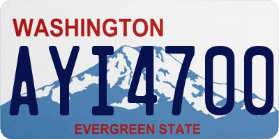 WA license plate AYI4700