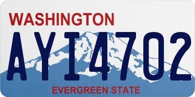 WA license plate AYI4702
