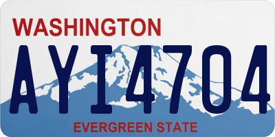 WA license plate AYI4704