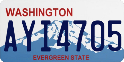WA license plate AYI4705