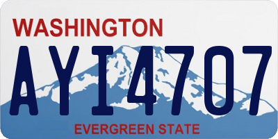 WA license plate AYI4707