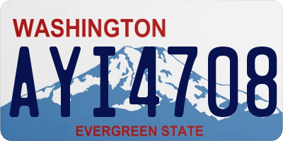 WA license plate AYI4708