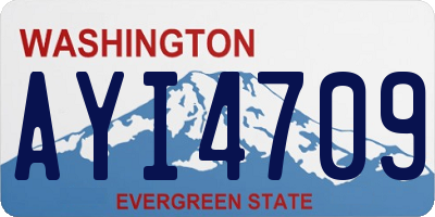 WA license plate AYI4709