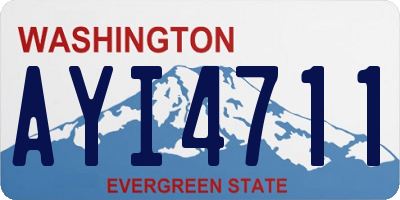 WA license plate AYI4711