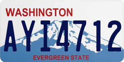 WA license plate AYI4712