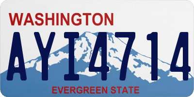 WA license plate AYI4714
