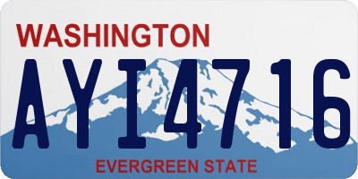 WA license plate AYI4716