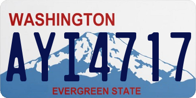 WA license plate AYI4717