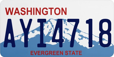 WA license plate AYI4718