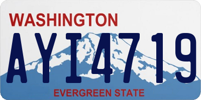 WA license plate AYI4719