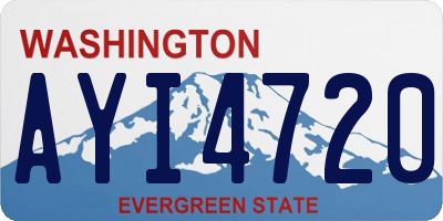 WA license plate AYI4720