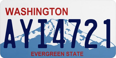 WA license plate AYI4721