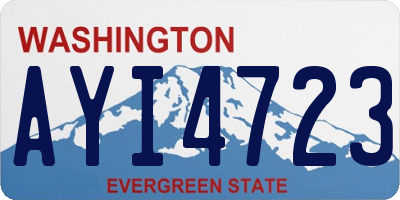 WA license plate AYI4723