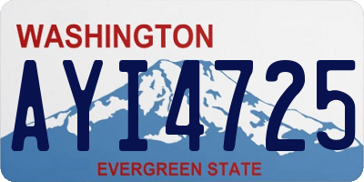 WA license plate AYI4725