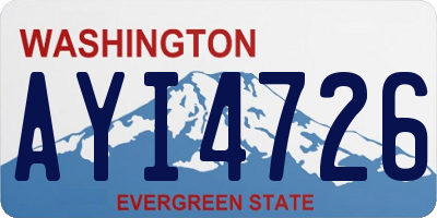 WA license plate AYI4726