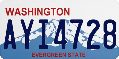 WA license plate AYI4728