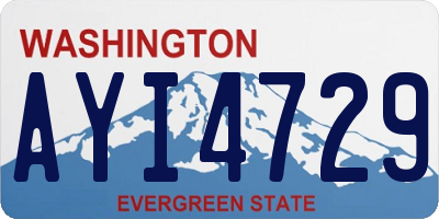 WA license plate AYI4729