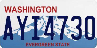 WA license plate AYI4730