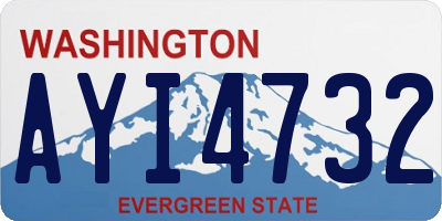 WA license plate AYI4732