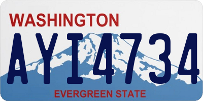 WA license plate AYI4734