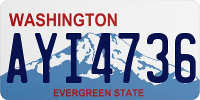 WA license plate AYI4736