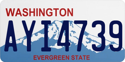 WA license plate AYI4739