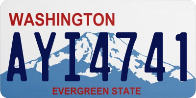 WA license plate AYI4741