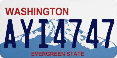 WA license plate AYI4747