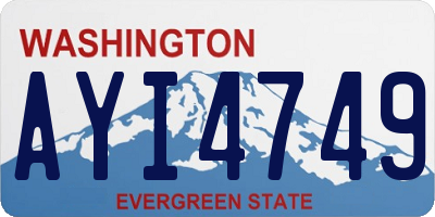 WA license plate AYI4749