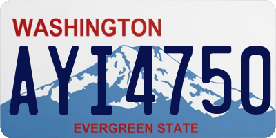 WA license plate AYI4750