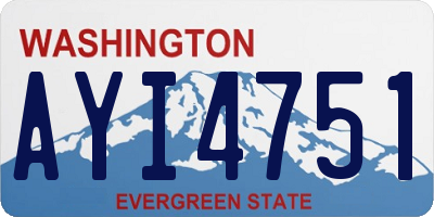 WA license plate AYI4751