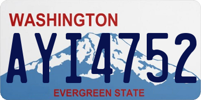 WA license plate AYI4752