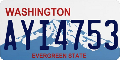 WA license plate AYI4753