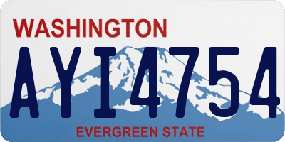 WA license plate AYI4754