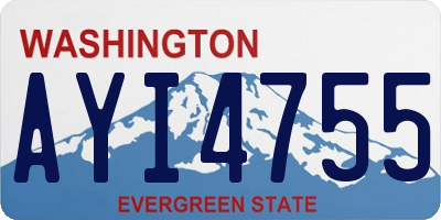 WA license plate AYI4755