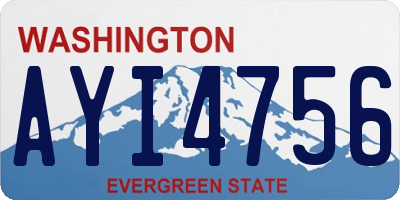 WA license plate AYI4756
