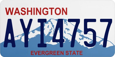 WA license plate AYI4757
