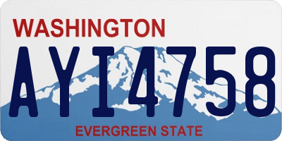 WA license plate AYI4758