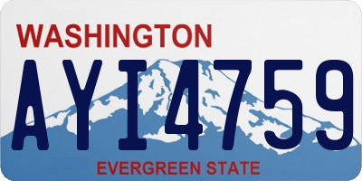WA license plate AYI4759