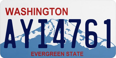 WA license plate AYI4761