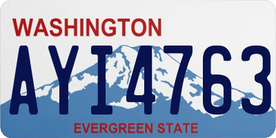 WA license plate AYI4763