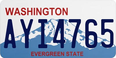 WA license plate AYI4765