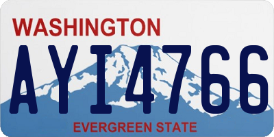 WA license plate AYI4766