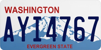 WA license plate AYI4767